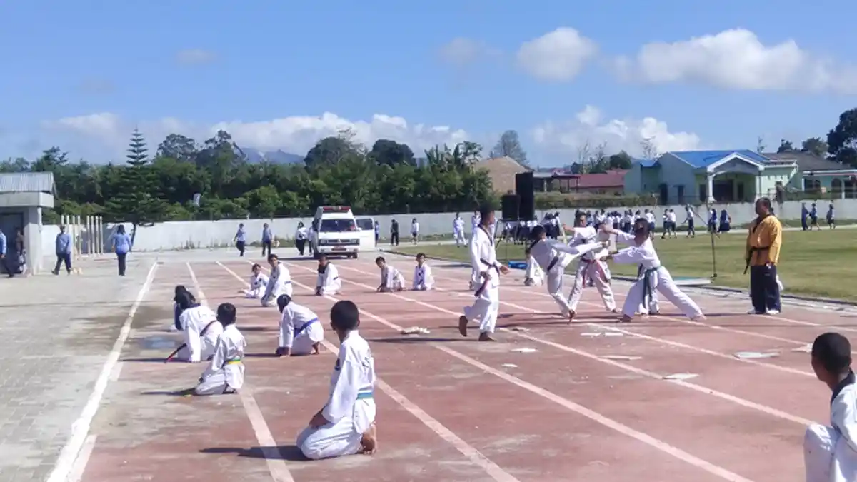 Atraksi Taekwondo Utipro Ready Club Meriahkan Peringatan Hari Sumpah Pemuda