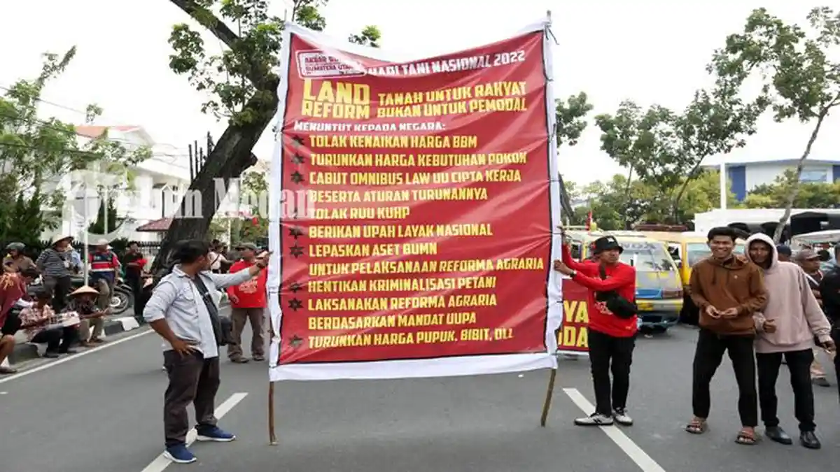 Berita Foto: Gubernur Edy Empat Tahun Menjabat, Dinilai Tak Mampu Selesaikan Masalah Tanah di Sumut - 2692022_UNJUK-RASA-PETANI_ABDAN-SYAKURO-5.jpg