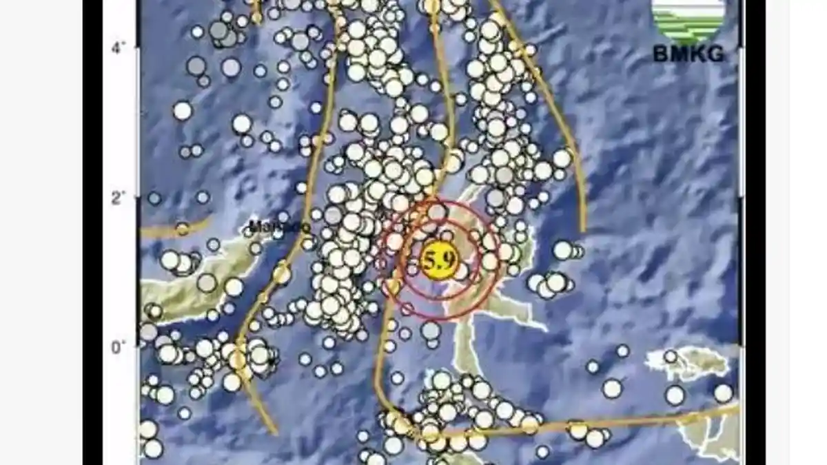 30 Gempa Bumi Terjadi Senin 11 September 2023, Info BMKG : Gempa Terkuat Magnitudo 5.9, Skala MMI IV
