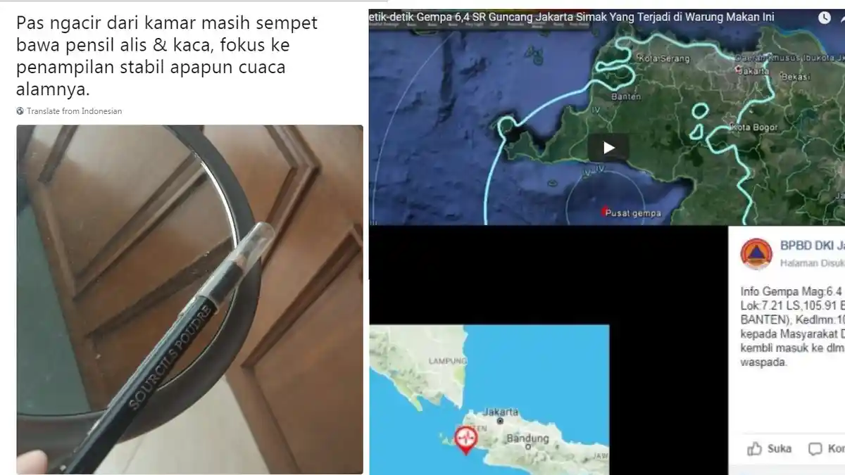 Sisi Lain Gempa Banten, Curhat Perempuan Sedang Dandan Ini Justru Bikin Netter Ngakak