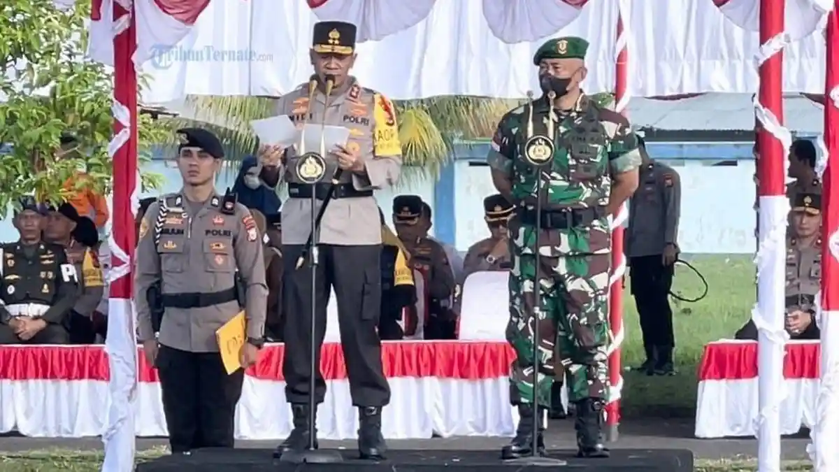 Kapolda Maluku Utara dan Danrem Ternate Sampaikan Amanat Kapolri untuk Pengamanan Lebaran 2023