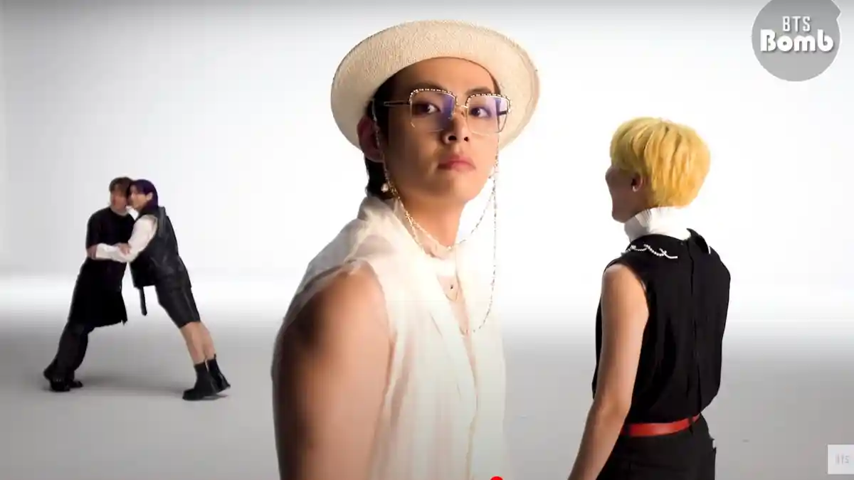 Dalam Behind The Scene Syuting Video Klip 'Butter', V BTS Pamer Caranya Melatih Otot Lengan