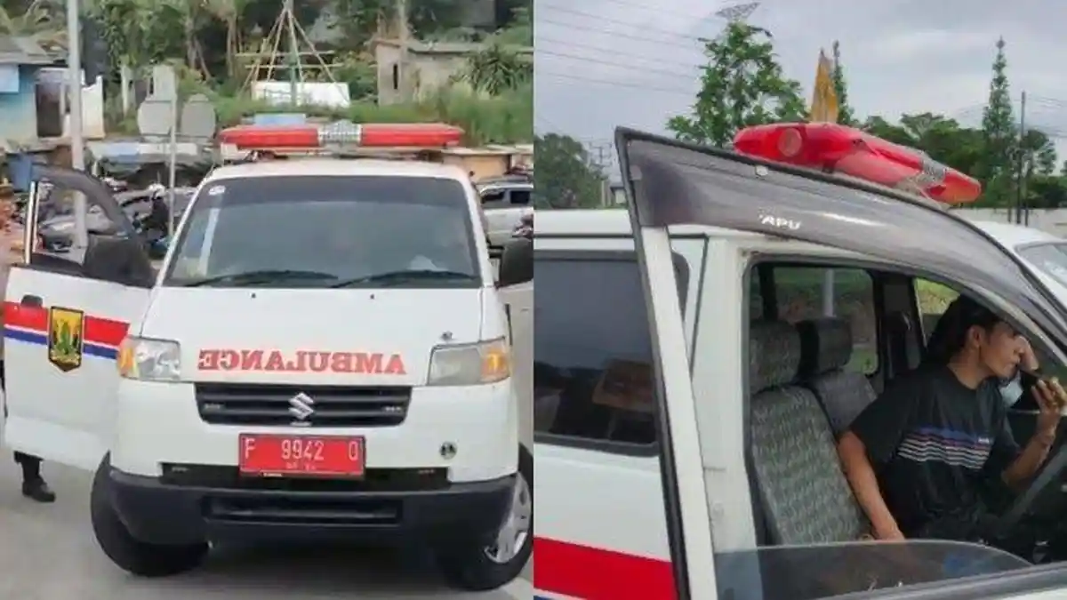KEBOHONGAN Sopir Ambulans di Sukabumi Terkuak, Pasang Sirine Ternyata tak Bawa Pasien Darurat