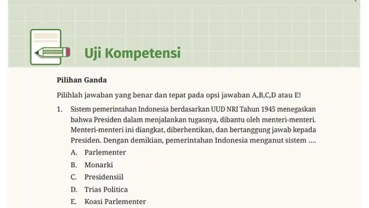 Kunci Jawaban Pendidikan Pancasila Kelas 12 Halaman 185 - 190 Kurikulum Merdeka: Uji Kompetensi