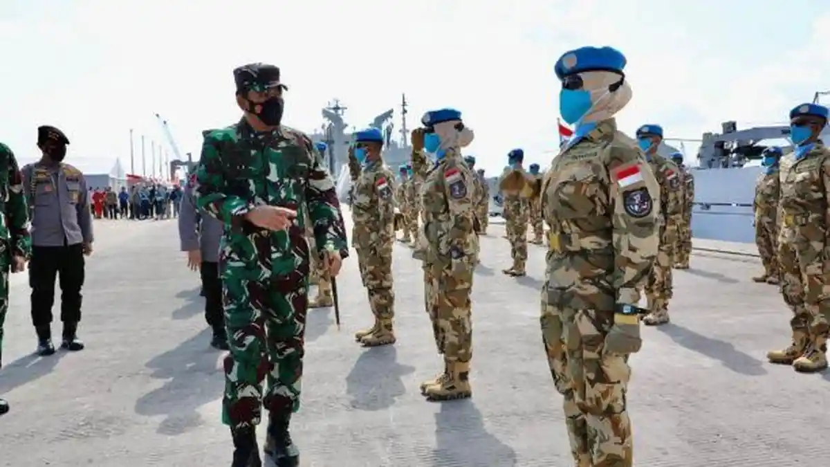 Panglima TNI Melepas Satgas Maritim TNI Konga XXVIII-M ke Lebanon