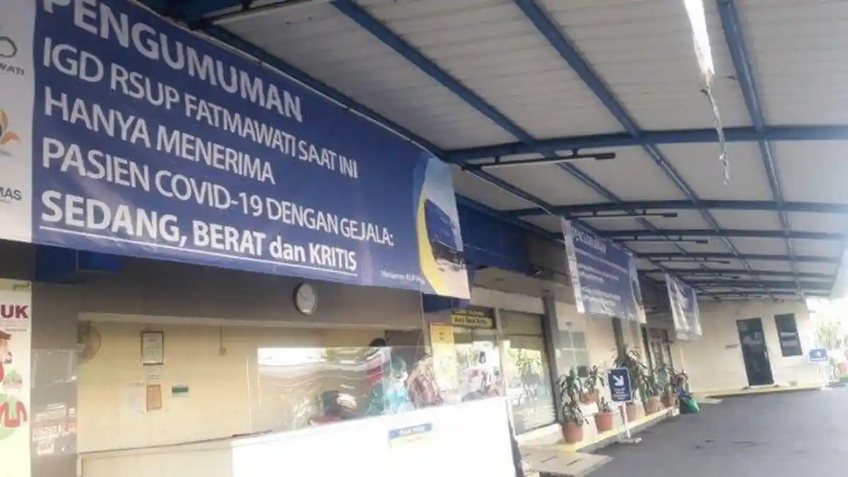 Pasien Covid-19 Melonjak, IGD RSUP Fatmawati Jakarta Selatan Tak Terima Pasien Umum