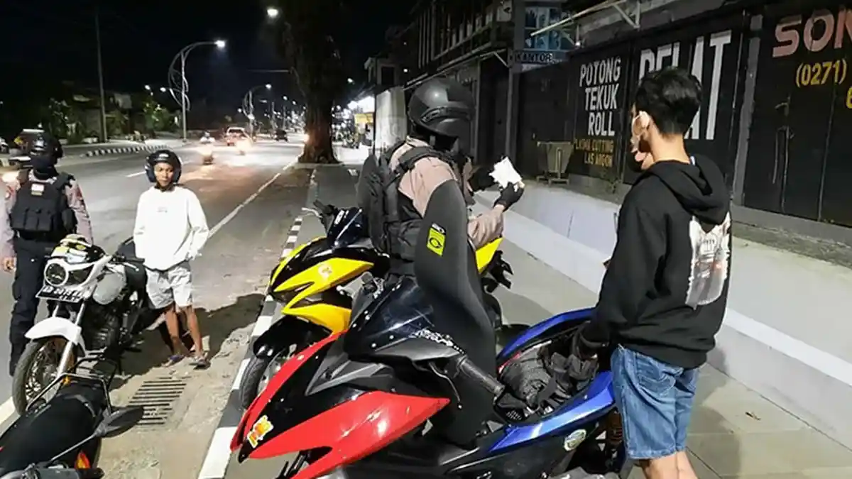 Razia Balap Liar Solo, Polisi dan Pelaku Kejar-kejaran Bak di Film, 9 Motor Diamankan