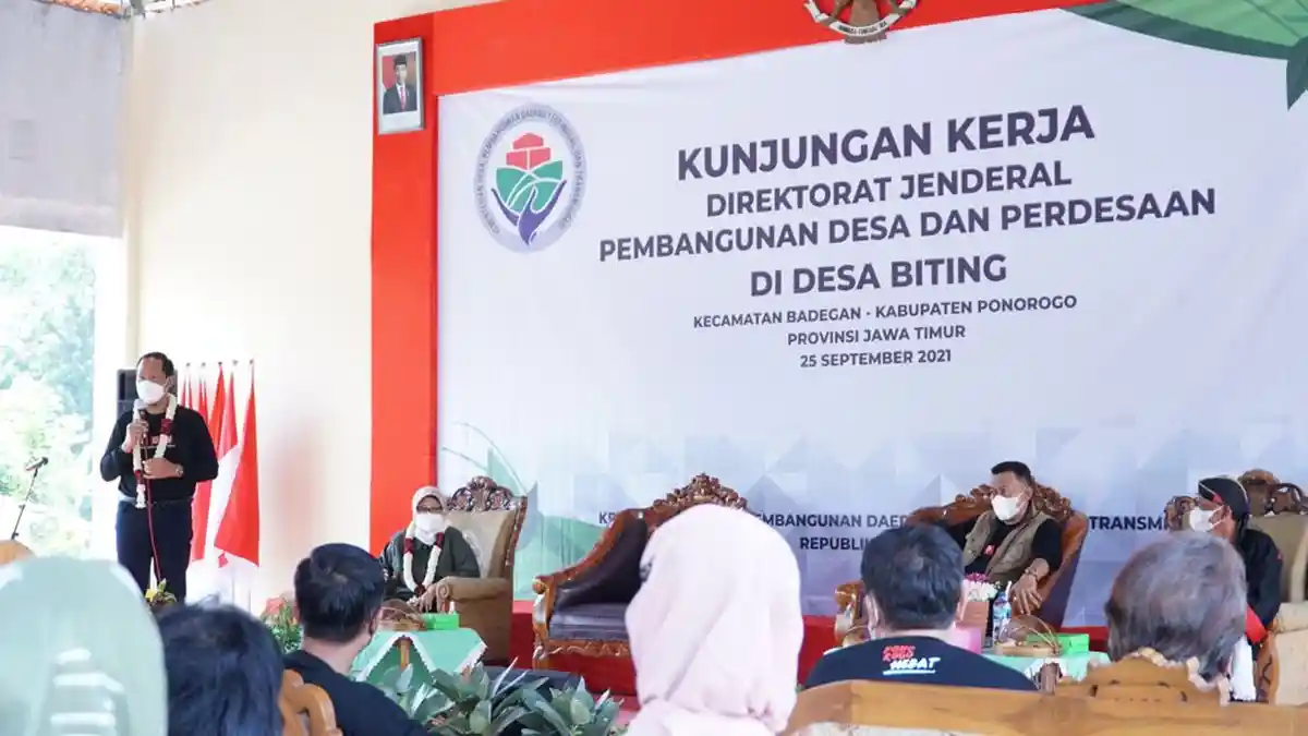 Ditjen PDP Kemdes PDTT Kunjungan Kerja ke Desa Biting Ponorogo