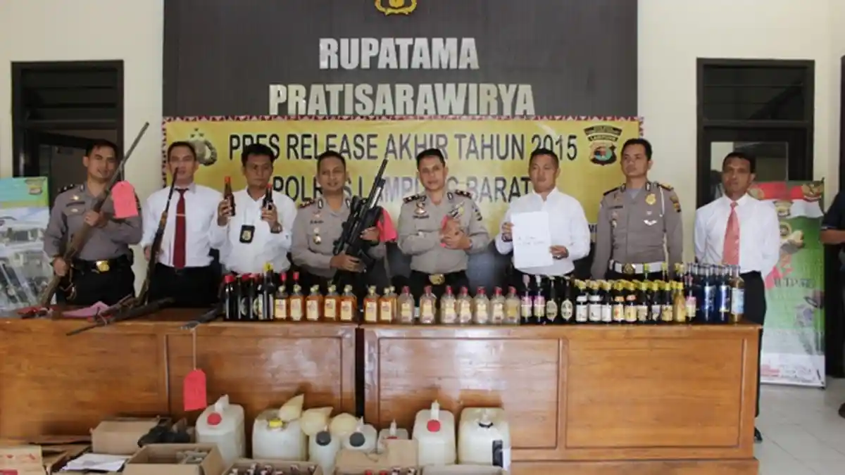 Kasus Narkoba di Polres Lampung Barat Meningkat pada 2015