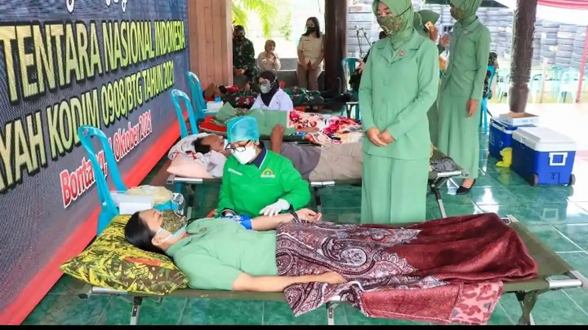 Menyambut HUT ke-76 TNI, Kodim Bontang Gelar Donor Darah, Kumpulkan 31 Kantong