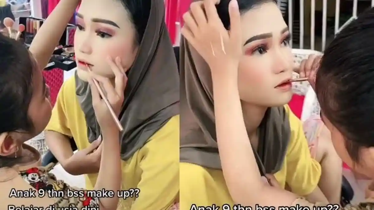 VIRAL Anak Usia 9 Tahun Jago Makeup, Warganet Puji Hasilnya, Termasuk Bentuk Alis