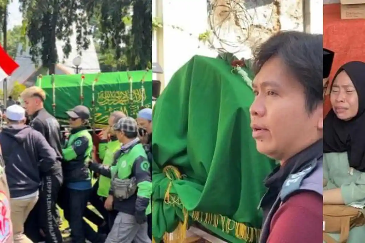 Tangis Keluarga Iringi Pemakaman Affan Kurniawan ke TPU Karet Bivak, Adik Tak Henti Menangis