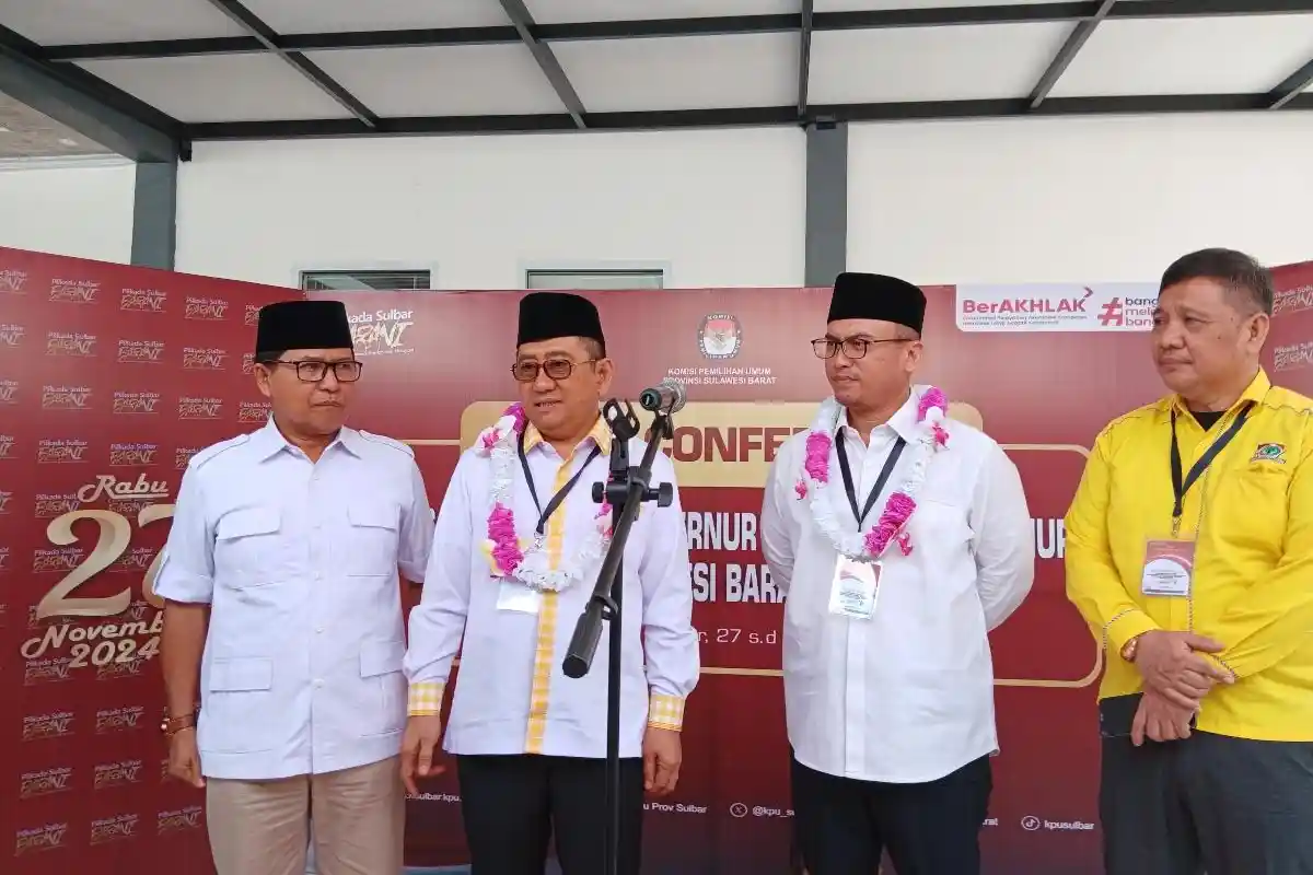 Diusung Golkar dan Gerindra, ABM-Arwan Resmi Daftar Calon Gubernur dan Wakil Gubernur Sulbar