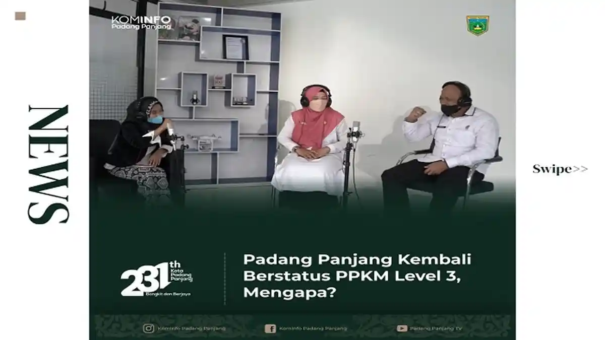 Kota Padang Panjang Kembali Berstatus PPKM Level 3, Dibahas dalam Podcast Kominfo Corner