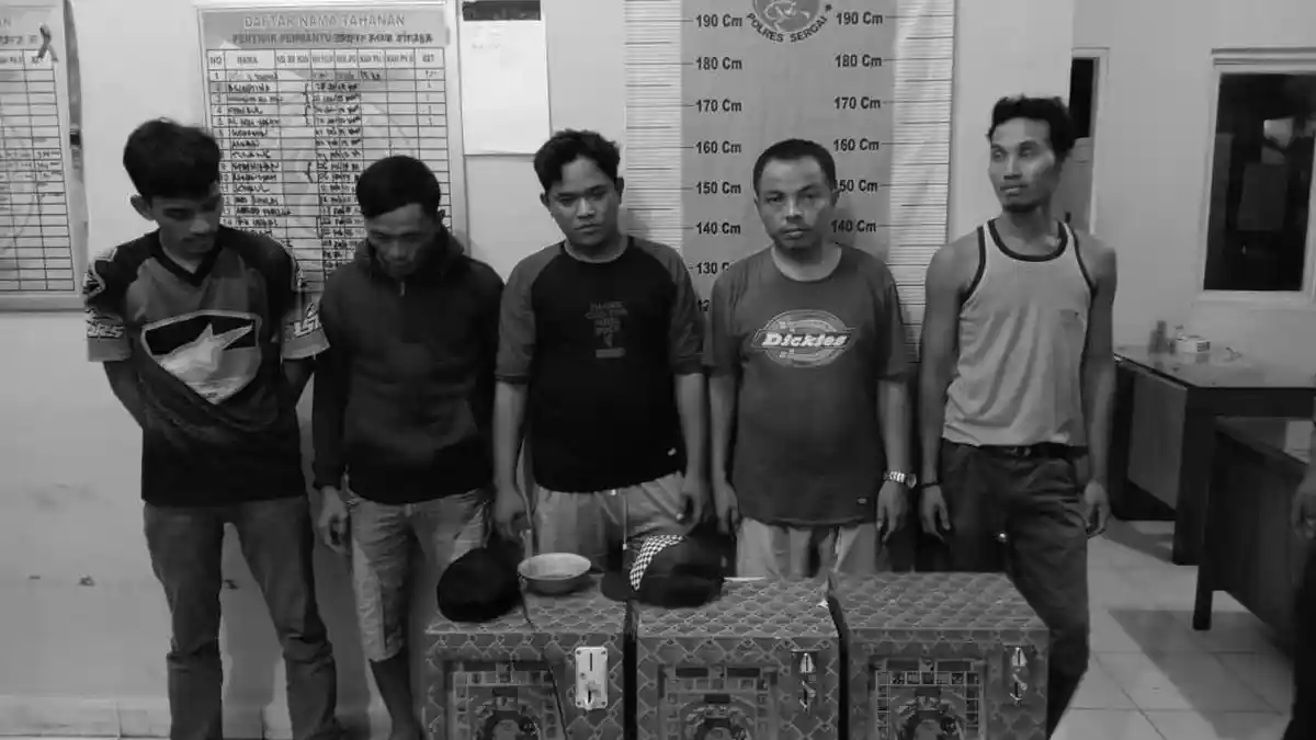 Polisi Gerebek Lokasi Perjudian Jackpot di Perbaungan, 5 Orang Diamankan Bersama Alat Bukti