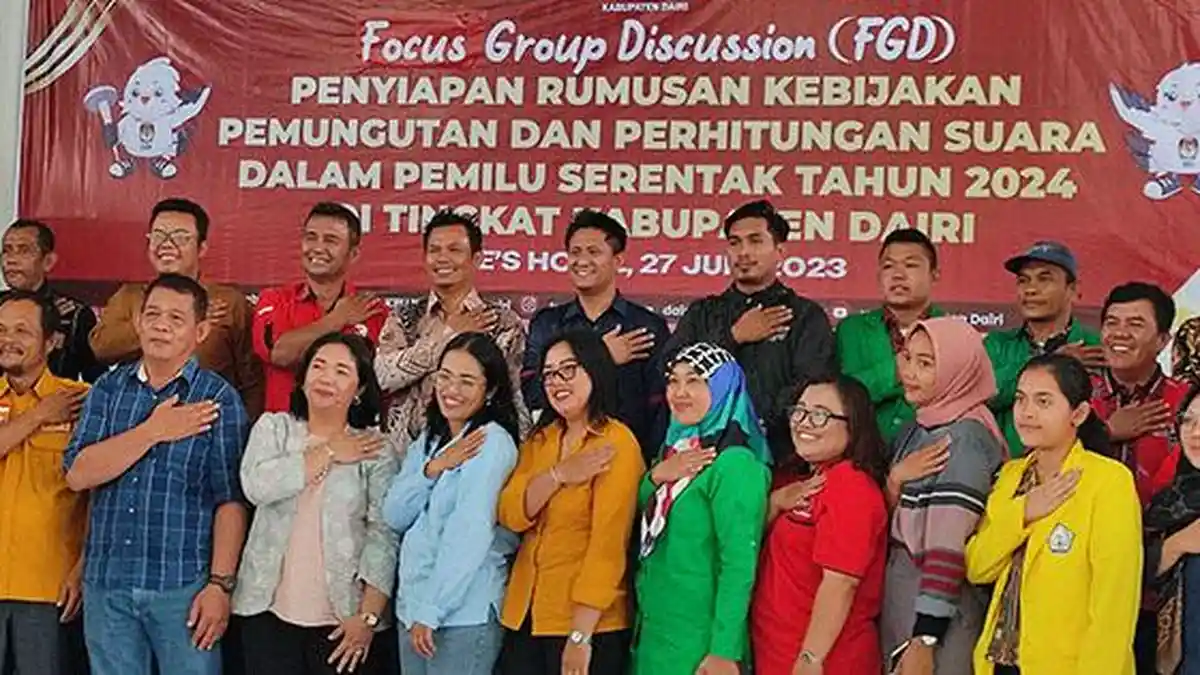 KPU Dairi Terima Masukan Parpol Terkait Rancangan Perubahan PKPU Pemungutan Suara