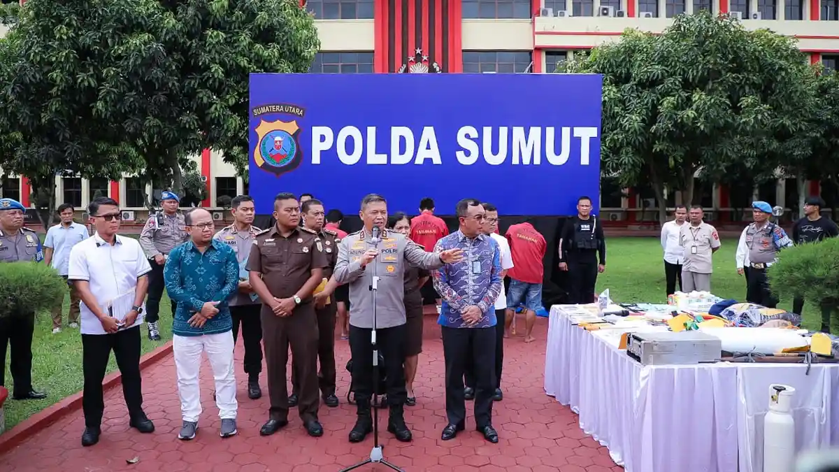 Polda Sumut Amankan 5 Perampok Spesialis ATM Bank antar Provinsi,  3 dari 5 Pelaku Residivis