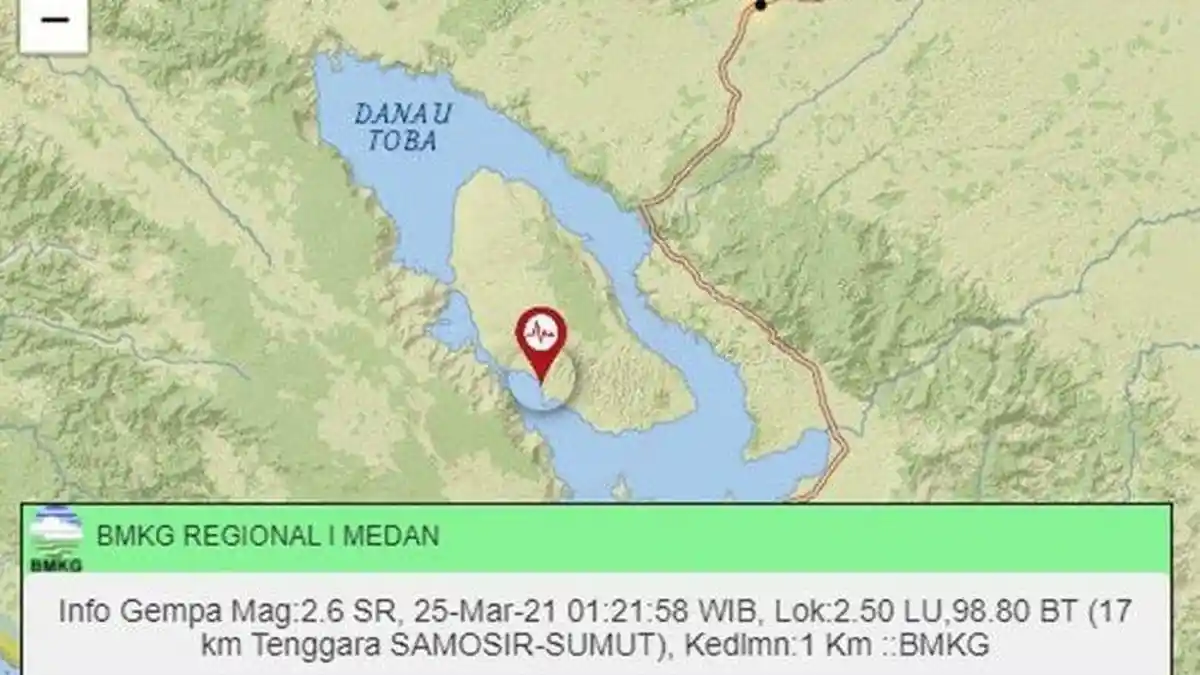Samosir Dilanda Gempa Beruntun dan Ada Isu Gunung Toba Akan Meletus, Ini Penjelasan BMKG