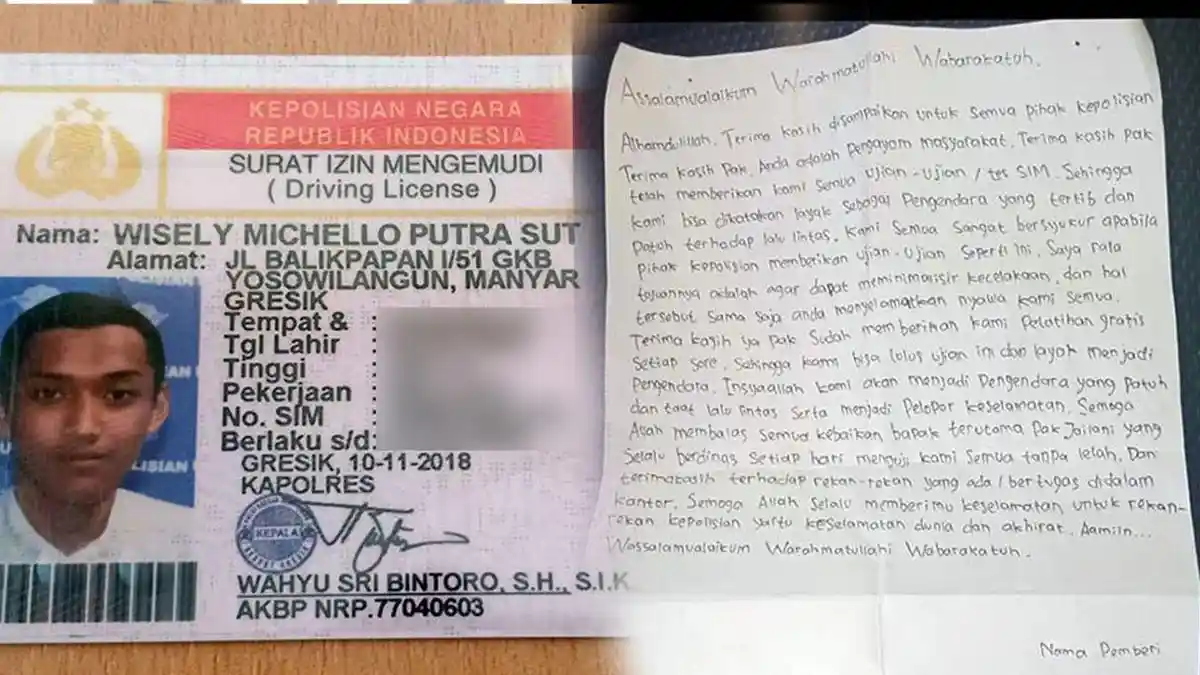 Surati Satlantas Gresik, Pemohon SIM Jadi Perbincangan Polisi, Petugas Kaget saat Ia Justru Bawa Kue