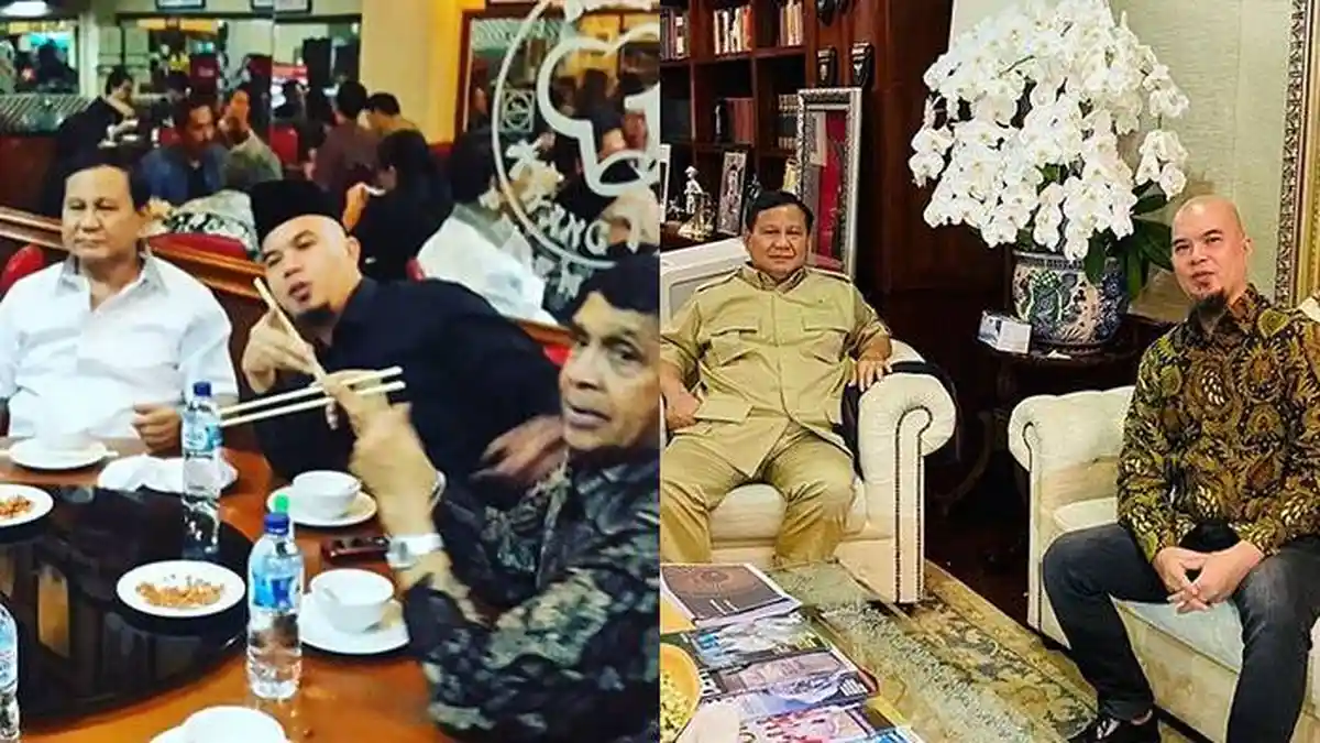 Terekspos Pertemuan Ahmad Dhani & Prabowo, Menhan Pakai Baju Andalan, Penampilan Suami Mulan Disorot