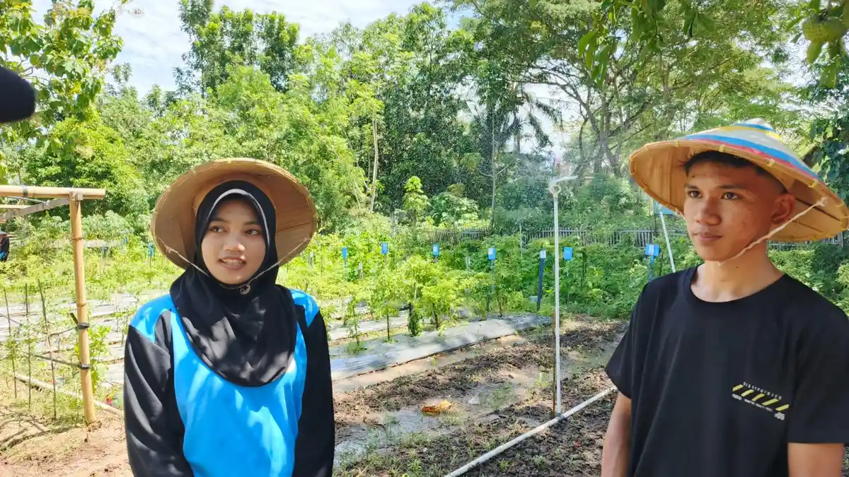 SMK Negeri Model Gorontalo Bikin Inovasi Teknologi Pertanian, Mengairi Kebun Sambil Tiduran