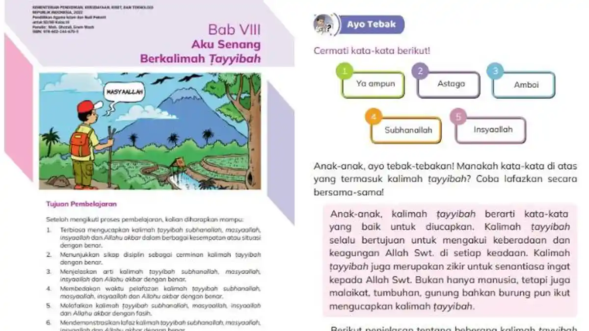 Kunci Jawaban Pendidikan Agama Islam Kelas 3 Halaman 182 Kurikulum Merdeka Bab 8: Ayo Tebak