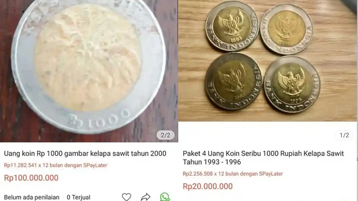 Cara Tukar Uang Koin Rp1000 Kelapa Sawit dan Rp500 Gambar Melati Seharga XPander