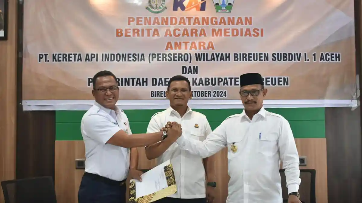 Kejari Bireuen Mediasi  Pemkab Bireuen dan PT KAI, Terkait Tanah Dibangun Rex, Ini Hasilnya