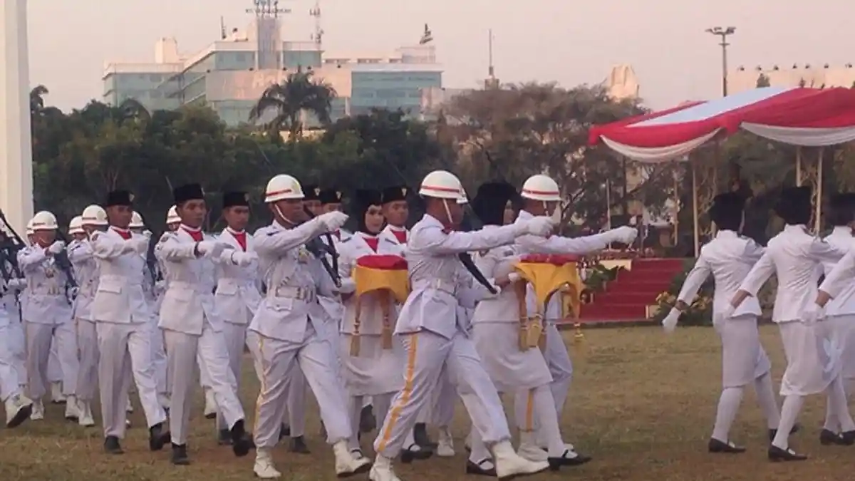 Ini Daftar Lengkap Paskibraka Provinsi Jawa Tengah dalam HUT ke 74 RI di Lapangan Simpanglima