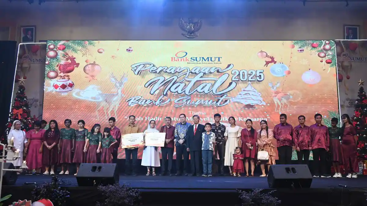 Bank Sumut Rayakan Natal: Semangat Kasih Perkuat Empati Sosial, Etos Kerja, dan Persaudaraan