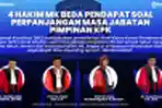 4 Hakim MK Beda Pendapat soal Masa Jabatan Pimpinan KPK