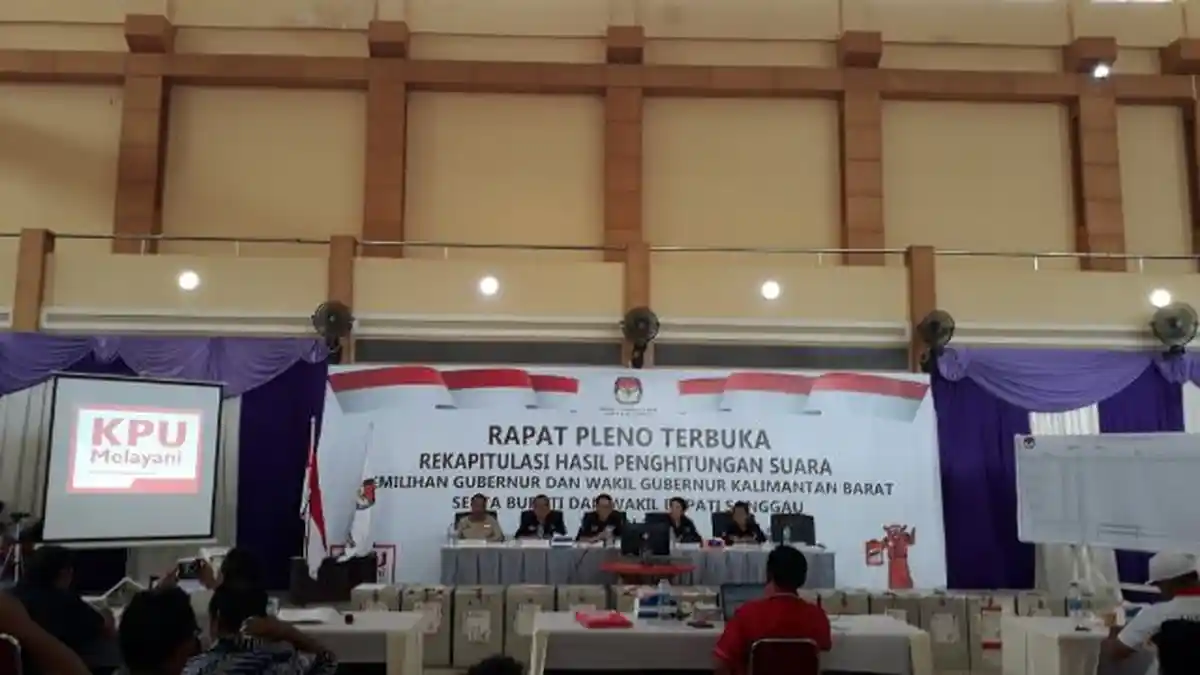 Ini Hasil Rekapitulasi Perolehan Suara Gubernur Dan Wagub Kalbar di Sanggau