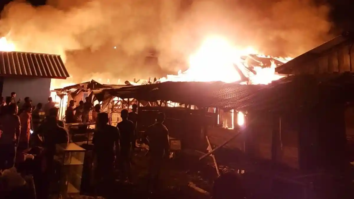 Hidran Tak Berfungsi, 100 Kios Pasar Way Jepara Ludes Terbakar