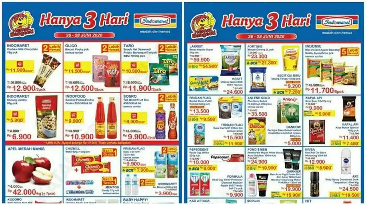 KATALOG PROMO JSM INDOMARET 26 Juni - 28 Juni 2020, Promo Beras, Minyak Goreng hingga Gratis Pulsa