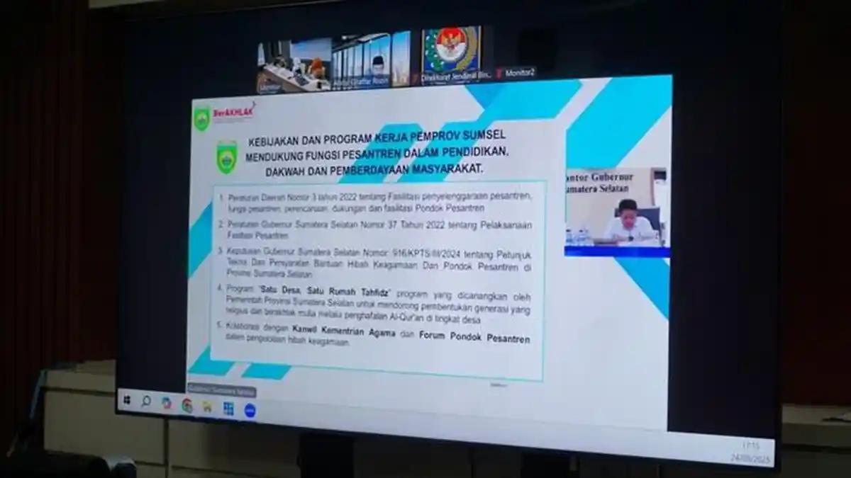 Sumsel Kandidat Tiga Besar Pesantren Award 2025