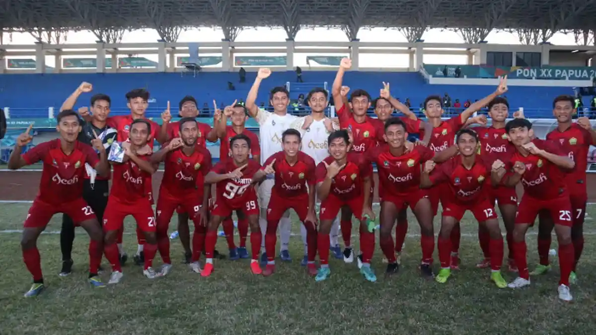 Tampil di Final Sepakbola PON Papua 2021, Kartu Kuning Tiga Pemain Aceh Diputihkan