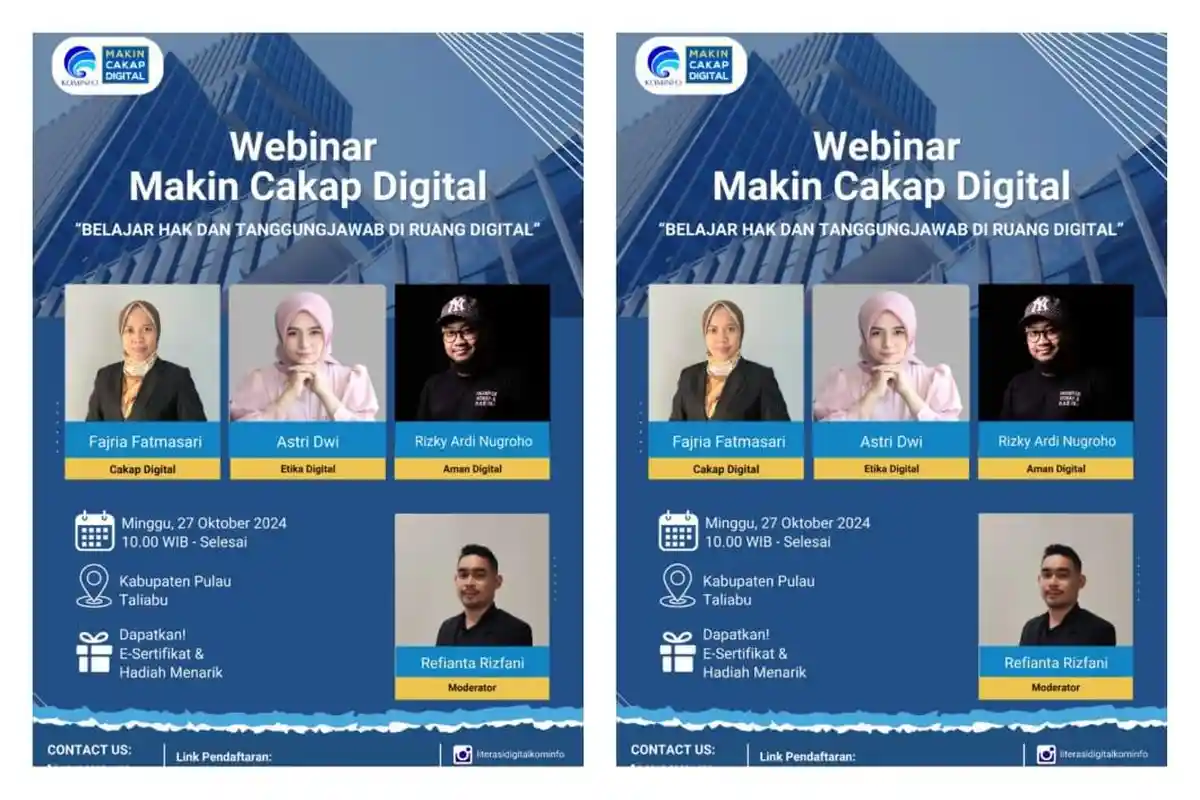 Workshop Belajar dan Tanggung Jawab Ruang Digital di Taliabu Maluku Utara Sukses Digelar