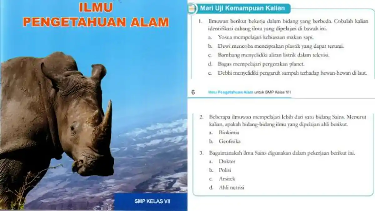 Kunci Jawaban IPA Kelas 7 Halaman 6 Kurikulum Merdeka: Hakikat Ilmu Sains dan Metode Ilmiah