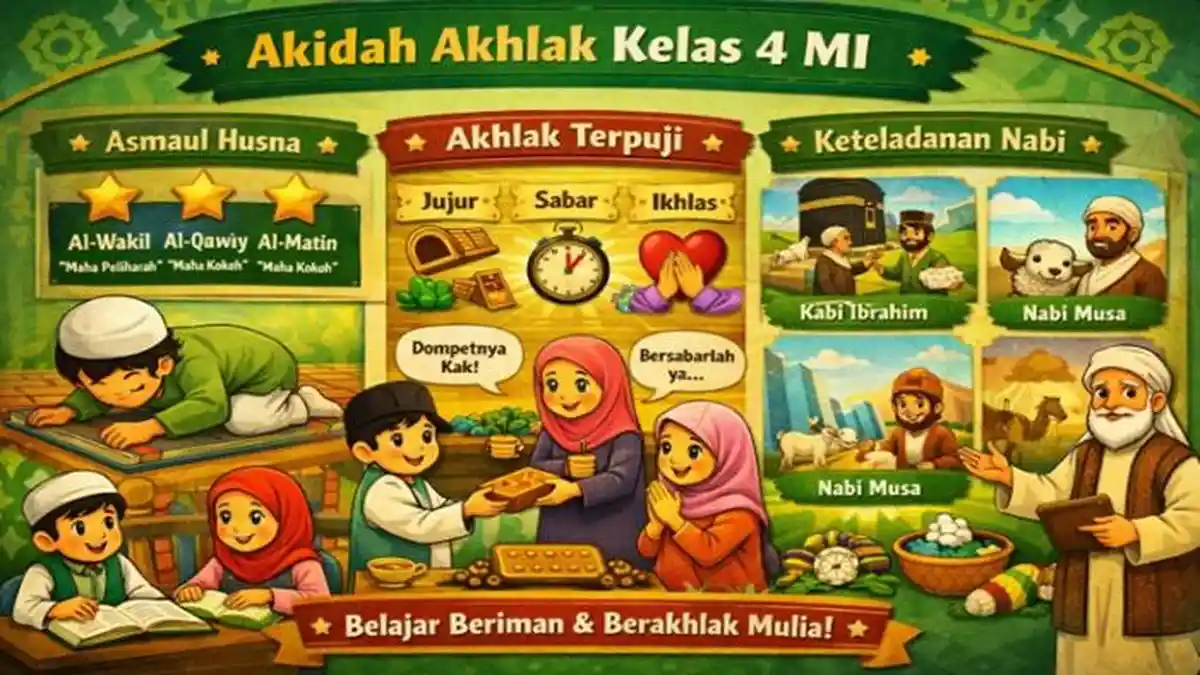 20 Soal SAS Akidah Akhlak Kelas 4 MI Semester 2 Sesuai KMA 183 dan Kunci Jawaban
