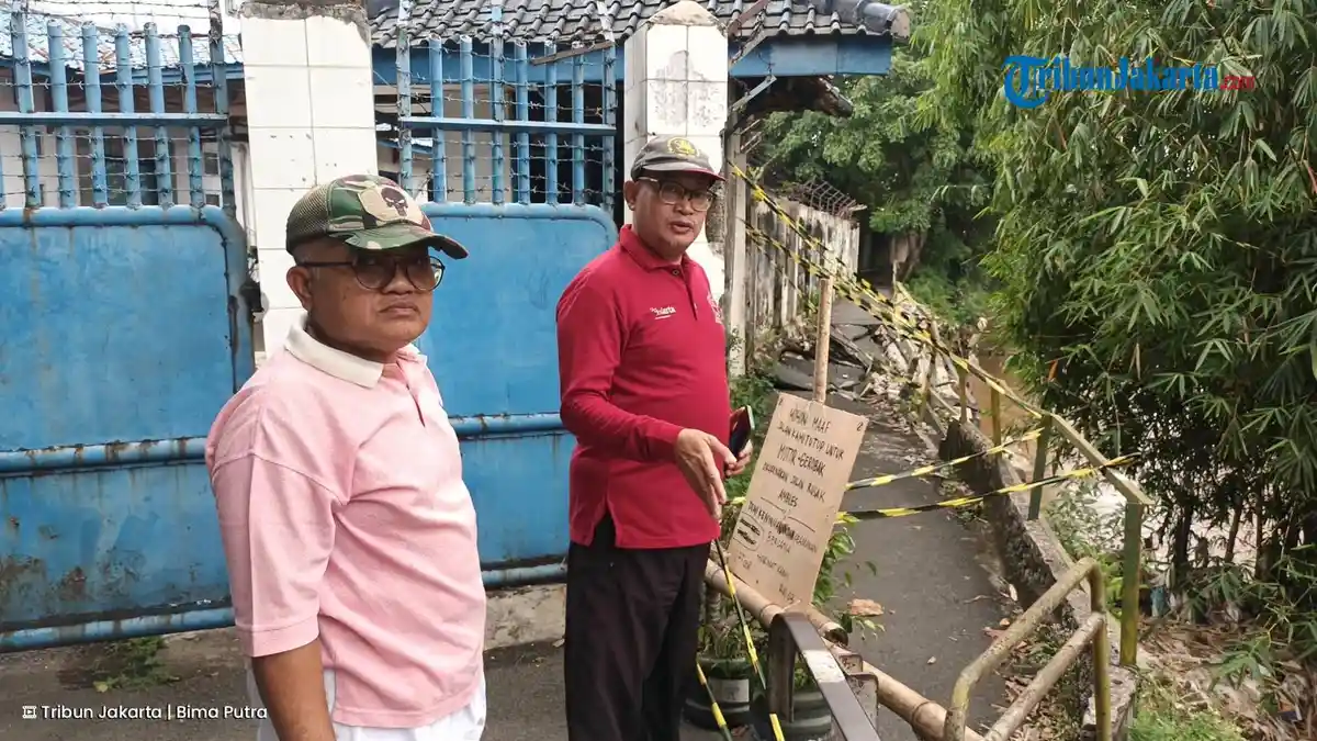 Perbaikan Turap Kali Ciliwung yang Longsor di Matraman Jakarta Timur Tunggu BBWSCC