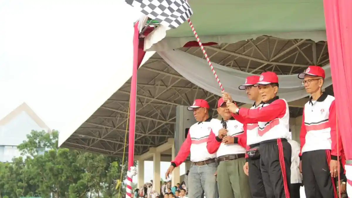 Ribuan Pelajar Palembang Ikuti Lomba Gerak Jalan Peringatan HUT ke-73 RI