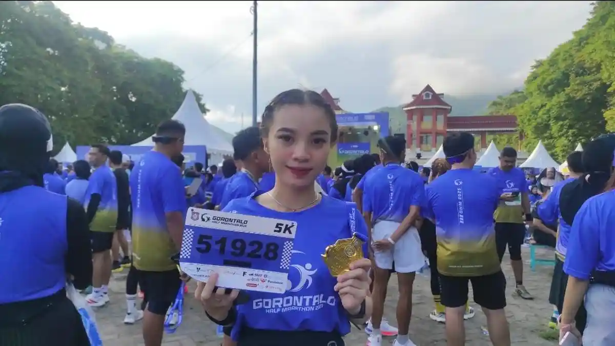 Perjuangan Cindy Pomolango Taklukkan Gorontalo Half Marathon 2025, Sempat Kecewa Kehabisan Tiket