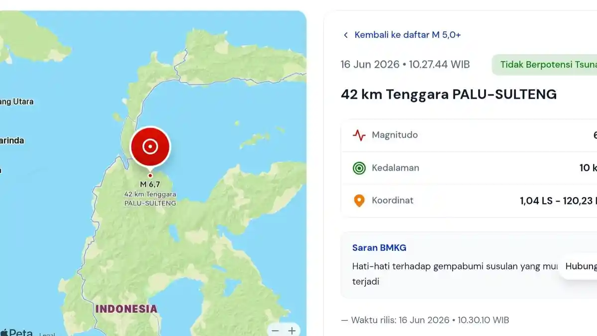 Terungkap, Palu Diguncang 20 Gempa Susulan dalam 1,5 Jam