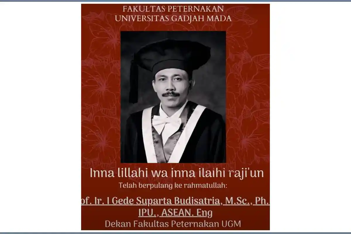 Berikut Profil Dekan Fapet UGM Prof I Gede Suparta yang Meninggal Akibat Kecelakaan di Tol Cipali