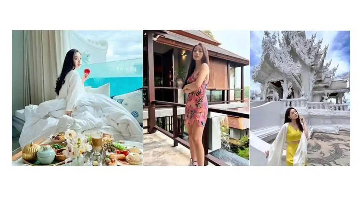 Potret Natasha Wilona Liburan di Thailand, Kunjungi Chiang Rai White Temple