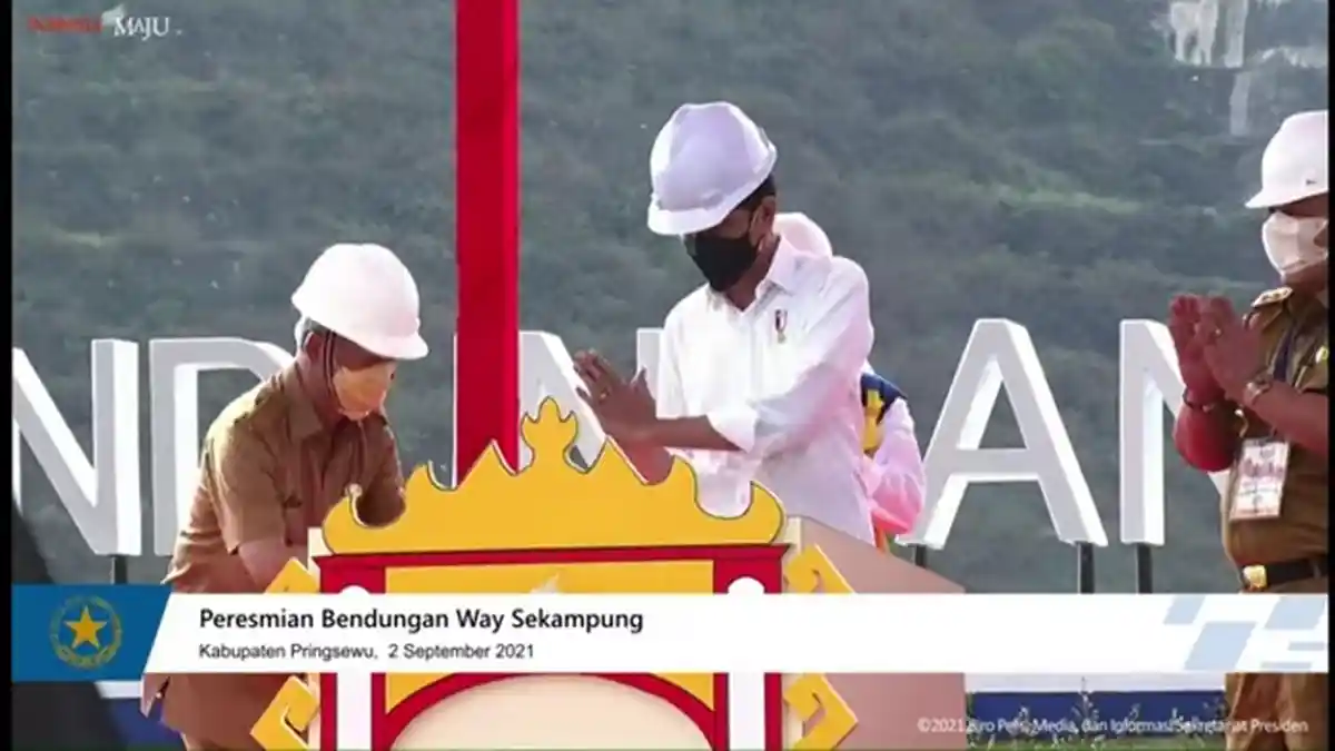 Presiden Jokowi Resmikan Bendungan Way Sekampung di Pringsewu Lampung