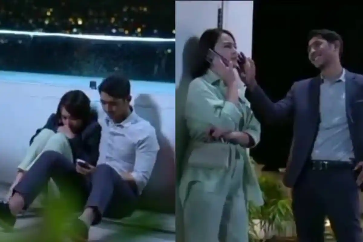 BTS Ikatan Cinta Adegan di Rooftop, Mas Al 'Gemas' sama Andin, Arya Saloka Tepuk Pipi Amanda Manopo