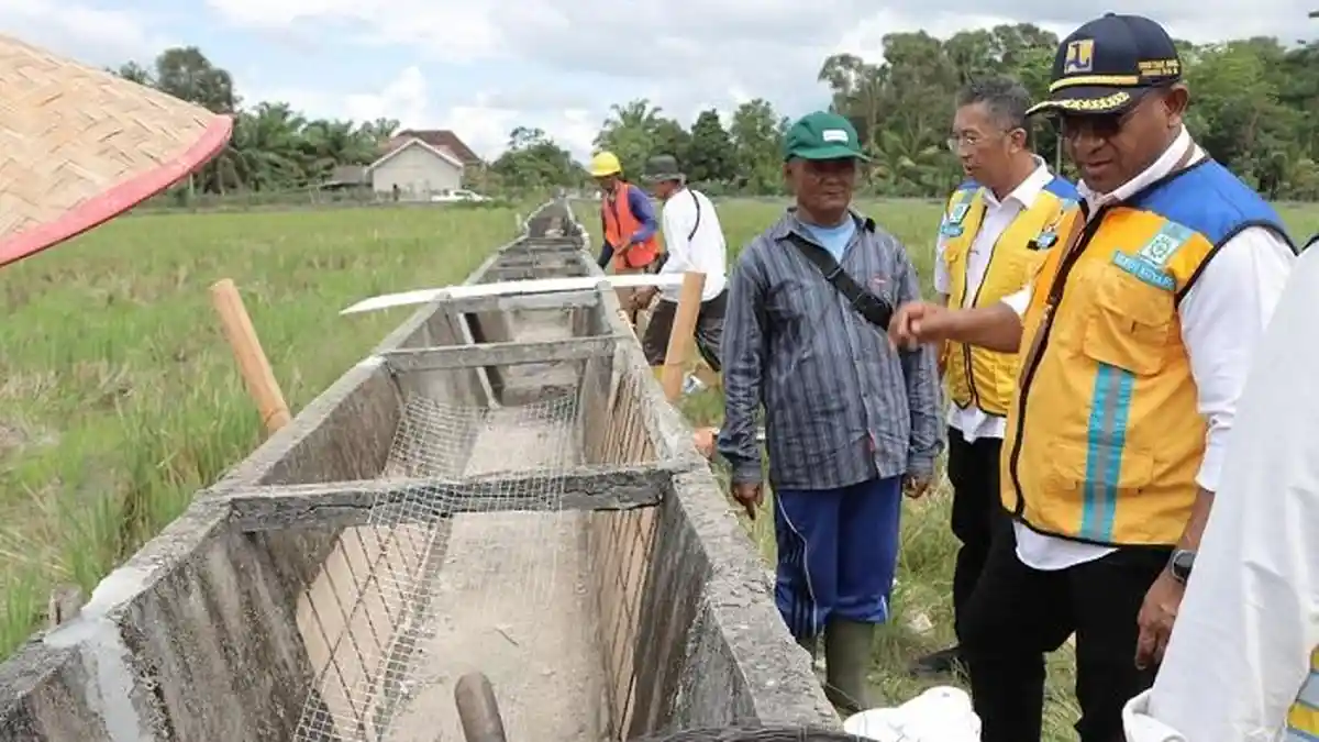 BBWS Pastikan Perbaikan Irigasi Gantung di Mesuji-Tulangbawang