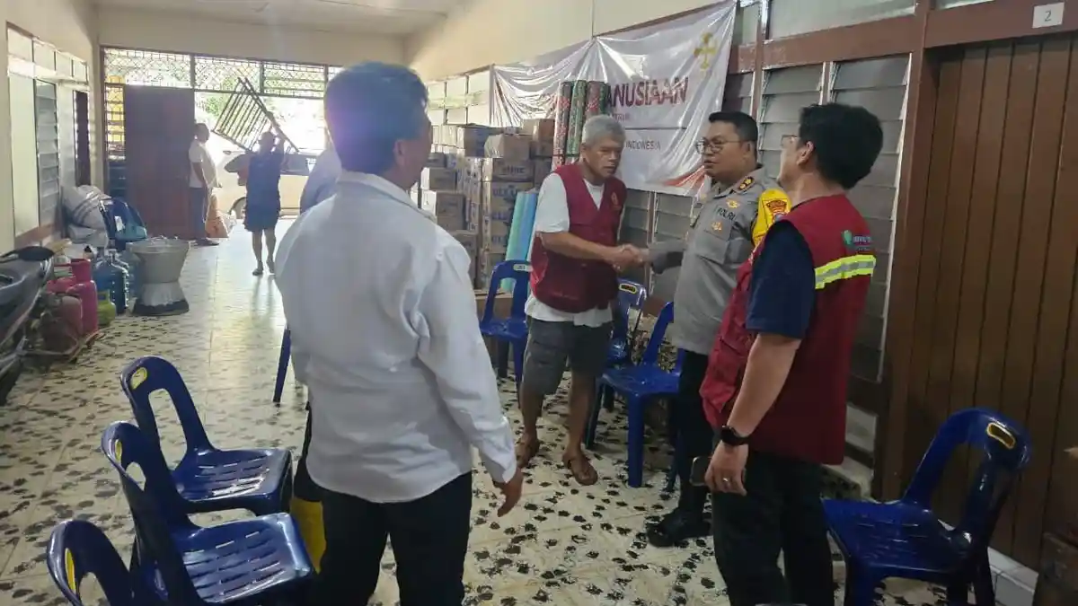 Kapolres Sibolga Cek dan Koordinasi Posko Kemanusiaan Keuskupan Sibolga