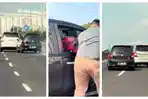 Penjelasan Polisi Soal Aksi Ugal-ugalan Antara Innova vs Grand Livina di Jalan Tol Akses Pelabuhan